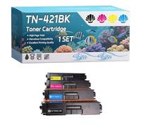 TN-421BK TN-421C TN-421M TN-421Y Toner Cartridge Compatible for Brother DCP-L8410CDW MFC-L8690CDW HL-L8260CDW MFC-L8900CDW Printers (4-Pack BK/C/M/Y)