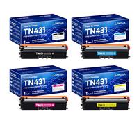 TN-431 TN431 Toner Cartridge Compatible TN 431 TN431BK TN431C TN431M TN431Y Toner Replacement for Brother HL-L8260CDW HL-L8360CDW MFC-L8610CDW MFC-L8900CDW MFC-L9570CDW Printer (4 Pack)