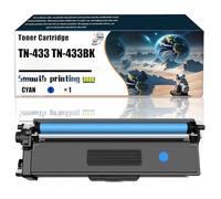 TN-433 TN-433BK TN433BK TN-433C TN433C TN-433M TN433M TN-433Y TN433Y Toner Cartridge Compatible with Brother HL-L8260CDW HL-L8360CDW Printers/175(1 Pack Cyan)
