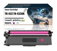 TN-433 TN-433BK TN433BK TN-433C TN433C TN-433M TN433M TN-433Y TN433Y Toner Cartridge Compatible with Brother MFC-L8610CDW MFC-L8895CDW Printers/162(1 Pack Magenta)