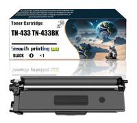 TN-433 TN-433BK TN433BK TN-433C TN433C TN-433M TN433M TN-433Y TN433Y Toner Cartridge Compatible with Brother MFC-L8610CDW MFC-L8895CDW Printers/162(1 Pack Black)