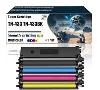 TN-433 TN-433BK TN433BK TN-433C TN433C TN-433M TN433M TN-433Y TN433Y Toner Cartridge Compatible with Brother HL-L8260CDW HL-L8360CDW Printers/175(4-Pack BK/C/M/Y)