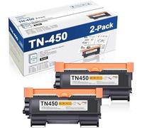 TN-450 TN450 Toner Cartridge Black High Yield Replacement for Brother TN450 HL-2270dw HL-2280dw MFC-7860dw IntelliFax 2840 2940 Printer TN4502PK Toner