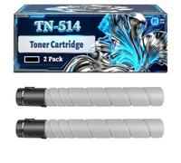 TN-514 Toner Cartridge Compatible for Konica Minolta Bizhub C458 C558 C658 Printers, With Chip Large Capacity 27000 Pages (2 Pack Black)