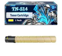 TN-514 Toner Cartridge Compatible for Konica Minolta Bizhub C458 C558 C658 Printers, With Chip Large Capacity 27000 Pages (1 Pack Yellow)
