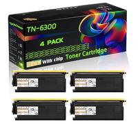 TN-6300 TN-6600 Compatible for Brother Toner Cartridge with Chip HL-1030 HL-1230 HL-1240 HL-1250 HL-1270 HL-1430 HL-1440 HL-1450 HL-1470 Printers (4 Pack Black)