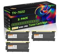 TN-7600 Compatible for Brother Toner Cartridge with Chip MFC-8420 DCP-8025D HL-1630 HL-1650DN HL-1670N Printers (3 Pack Black)