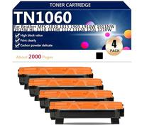 TN1060 Black High Capacity Toner Cartridge Replacement for Brother MFC-1810 1815 1905 1910W 1911NW 1915W HL-1110 1110R 1112 1112A 1201 1210W Printer,Black-4 pack