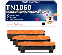TN1060 High Yield Toner Cartridge Replace for Brother MFC-1810 1815 1905 1910W 1911NW 1915W HL-1110 1110R 1112 1112A 1201 1210W Printers, Clear and Durable,Black-3 pack