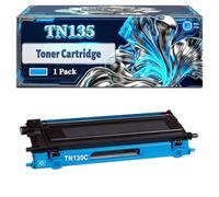 TN135 Toner Cartridge Compatible for Brother DCP-9040CN DCP-9042CDN DCP-9042CN DCP-9045CDN HL-4040CDN HL-4040CN HL-4050CDN HL-4070CDW MFC-9440CN MFC-9450CDN MFC-9840 Printers (1 Pack Cyan)