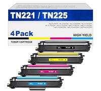 TN221 TN225 Toner Cartridge - Replacement for Brotner TN 221 TN 225 TN-221 TN-225 Compatible with Brother MFC-9130CW HL-3170CDW HL-3140CW HL-3180CDW MFC-9330CDW Printer(4 Pack