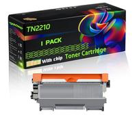 TN2210 Compatible for Brother Toner Cartridge with Chip MFC-7860 MFC-7360 MFC-7460 FAX-2840 Fax Printers (1 Pack Black)