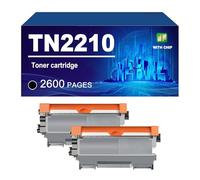 TN2210 Toner Cartridge Compatible For Brother TN2010 TN2220 Works With HL-2240 2240D HL2270DW; FAX-2940 2845 2840; DCP-7055 7060D 7065DN 7070DW; MFC-7860DW 7360N 7460DN,Black-2 pack