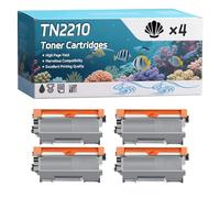 TN2210 Toner Cartridges Compatible for Brother HL-2250DN HL-2270DW Printers, High-Definition Printing Effect with Chip, 2600 Pages (4 Pack Black)