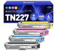 TN227 Toner Cartridge 4-Pack High Yield with Chip Replacement for Brother TN-227 Toner Cartridges Compatible with Brother MFC-L3710CDW L3750CDW L3770CDW HL-L3210CW L3270CDW L3290CDW Laser Printers Ink
