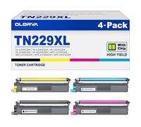 TN229XL TN229 Toner Compatible for Brother TN229 Toner Cartridges Works for Brother MFC-L3780CDW HL-L3280CDW HL-L3220CDW MFC-L3720CDW , TN229XL 4 Pack
