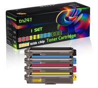 tn241 Compatible for Brother Toner Cartridge with Chip HL-3140CW Colour HL-3150CDW Colour HL-3170CDW Printers (4-Pack BK/C/M/Y)
