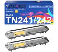 TN241 TN242 XL Black Compatible with Toner Brother TN-241 TN-242 for DCP-9022CDW DCP-9020CDW MFC-9332CDW MFC-9142CDN HL-3140CW HL-3142CW HL-3152CDW Black Pack of 2