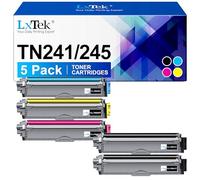 LxTek TN241 TN245 Toner Cartridge Compatible with Brother TN242 TN246 TN-241 TN-245 for Brother MFC-9332CDW MFC-9142CDN DCP-9022CDW DCP-9020CDW DCP-9017CDW HL-3152CW CDW MFC-911 40CDN (5 Pack)