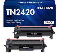 TN2420 Compatible Toner Cartridge for Brother HL-L2350DW Toner | Compatible for TN-2420 TN2410 TN-2410 for MFC L2710DW L2710DN L2750DW L2730DW HL-L2310D DCP-L2530DW DCP-L2510D Black, 2-Pack