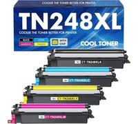 TN248 TN248XL TN-248XL MFC-L3740CDWE Toner DCP-L3560CDW MFC-L3760CDW 4-Pack | Compatible for Brother HL-L3240CDW TN-248 TN 248XL 248 HL-L3220CWE MFC-L3740CDW MFC-L8390CDW DCP-L3520CDWE Cartridge