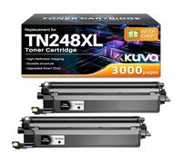 TN248XL Black Toner Cartridges TN248BK Compatible Brother HL-L3220CWE DCP-L3520CDWE DCP-L3560CDW HL-L3240CDW MFC-L3760CDW MFC-L3740CDWE (2 Pack)