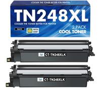 TN248XL Black Toner Cartridges TN248BK TN248XLBK TN248 DCP-L3560CDW 2 Pack | Compatible for Brother HL-L3220CW MFC-L8390CDW TN-248XL DCP-L3520CDW MFC-L3760CDW MFC-L3740CDW MFC-L3740CDWE HL-L3240CDW