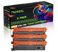 TN248XL Compatible for Brother Toner Cartridges with Chip DCP-L3515CDW HL-L3220 MFC-L3740CDW DCP-L3520CDW HL-L3220CW MFC-L3740CDWE Printers (3 Pack Black)