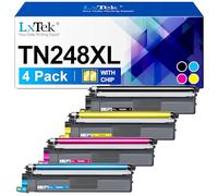 LxTek TN248XL TN-248XL Toner Compatible for Brother TN-248 Toner for Brother MFC-L3740CDWE MFC-L3760CDW HL-L3240CDW HL-L3220CWE DCP-L3560CDW MFC-L3740CDW MFC-L8390CDW DCP-L3520CDWE, Black/C/M/Y 4-Pack