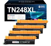 TN248XL TN-248XL Toner Set (with Chip) Replacement for Brother MFC-L3740CDW Toner TN-248 XL CMYK for Brother MFC-L3760CDW MFC-L3740CDW MFC-L8390-CDW DCP-L3560CDW DCP-L3520CDWE HL-L3240 CDW CDW
