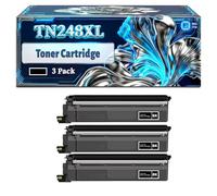 TN248XL Toner Cartridge Compatible for Brother MFC-L3760CDW DCP-L3520CDWE DCP-L3520CDW DCP-L3560CDW MFC-L8390CDW MFC-L3740CDWE MFC-L3740CDWE MFC-L37740CDWE 40CDWE Printers (3 Pack Black)
