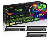 TN249 Compatible for Brother Toner Cartridge with Chip HL-L8230CDW HL-L8240CDW MFC-L8340CDW Printers (3 Pack Black)