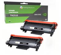 TN2510XL TN2510 MFC-L2835DW Toner Cartridge Compatible with Brother TN-2510XL,High Yield for Brother HL-L2400DWE DCP-L2627DWE L2660DW; MFC-L2860DWE L2860DW L2800DW L2827DWXL L2827DW Printer(2 x Black)