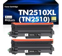 TN2510XL TN2510 TN-2510XL Toner Cartridge: Compatible for Brother TN-2510 TN 2510XL 2510 for Brother DCP-L2627DWE HL-L2400DWE DCP-L2665DW MFC-L2835DW DCP-L2660DW MFC-L2800DW With Chip (2 x Black)