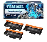 TN2510XL Toner Cartridge Compatible for Brother HL-L2400DW HL-L2400DWE HL-L2445DW HL-L2447DW; DCP-L2620DW DCP-L2627DW DCP-L2627DWE DCP-L2627DWXL DCP-L2660DW DCP-L2665DW; Printers (3 Pack Black)