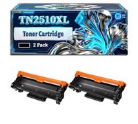TN2510XL Toner Cartridge Compatible for Brother HL-L2400DW HL-L2400DWE HL-L2445DW HL-L2447DW; DCP-L2620DW DCP-L2627DW DCP-L2627DWE DCP-L2627DWXL DCP-L2660DW DCP-L2665DW; Printers (2-Pack Black)