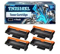TN2510XL Toner Cartridge Compatible for Brother HL-L2400DW HL-L2400DWE HL-L2445DW HL-L2447DW; DCP-L2620DW DCP-L2627DW DCP-L2627DWE DCP-L2627DWXL DCP-L2660DW DCP-L2665DW; Printers (4 Pack Black)