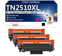 TN2510XL Toner Cartridge Compatible for Brother L2445DW L2447DW L2835DW HL-L2400DWE L2442DW L2400DW Printers, High Yield 3000 Pages, with Chip High-Definition Printing,Black-3 pack