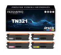 TN321 Toner Cartridge for Brother HL-L8350CDW DCP-L8450CDW MFC-L8850CDW | TN321BK TN321C TN321M TN321Y Toner Cartridges, Compatible HL-L8250CDN DCP-L8400CDN MFC-L8600CDW MFC-L8650CDW,4 Colors-1 Pack