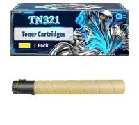 TN321 Toner Cartridges Compatible for Konica Minolta Bizhub C224e C284e C364e Printers, With Chip Large Capacity 57000 Pages (1 Pack Yellow)
