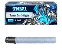 TN321 Toner Cartridges Compatible for Konica Minolta Bizhub C224e C284e C364e Printers, With Chip Large Capacity 57000 Pages (1 Pack Cyan)