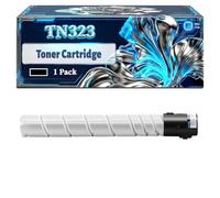 TN323 Toner Cartridge Compatible for Konica Minolta Bizhub 227 287 367 7528 Printers, With Chip Large Capacity 8000 Pages (1 Pack Black)