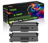TN326 Compatible for Brother Toner Cartridge with Chip DCP-L8400CDN DCP-L8450CDW HL-L8250CDN Printers (2 Pack Black)