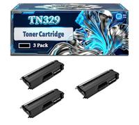 TN329 Toner Cartridge Compatible for Brother DCP-L8450CDW MFC-L8850CDW HL-L8350CDWT Printer, With Chip Large Capacity 6000 Pages (3 Pack Black)