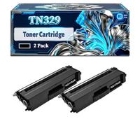 TN329 Toner Cartridge Compatible for Brother DCP-L8450CDW MFC-L8850CDW HL-L8350CDWT Printer, With Chip Large Capacity 6000 Pages (2 Pack Black)