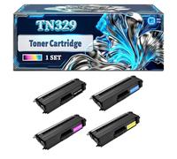 TN329 Toner Cartridge Compatible for Brother DCP-L8450CDW MFC-L8850CDW HL-L8350CDWT Printer, With Chip Large Capacity 6000 Pages (4-Pack BK/C/M/Y)