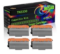 TN3330 Compatible for Brother Toner Cartridge with Chip HL-6180DW HL-6180DWT MFC-8510DN MFC-8520DN MFC-8950DW Printers (4 Pack Black)