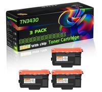 TN3430 Compatible for Brother Toner Cartridge with Chip HL-L6400 MFC-L6900 HL-L6300 DCP-L6600 MFC-L6800 Printers (3 Pack Black)