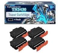 TN3430 Toner Cartridge Compatible for Brother DCP-L5500DN MFC-L5700DW MFC-L5200DW Printers, With Chip Large Capacity 3000 Pages (4 Pack Black)