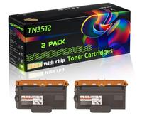 TN3512 Compatible for Brother Toner Cartridges with Chip HL-L6400DWT MFC-L6800DW MFC-L6800DWT MFC-L6900DW Printers (2-Pack Black)